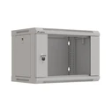 Lanberg Επιτοίχια Καμπίνα Rack 19" 6U 540x350 Γκρι με Γυάλινη Πόρτα