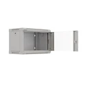 Lanberg Επιτοίχια Καμπίνα Rack 19" 6U 540x350 Γκρι με Γυάλινη Πόρτα