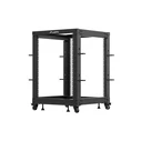 LANBERG Open Rack 15U 600x600-1100 ρυθμιζόμενο μαύρο (OR01-6115-B)