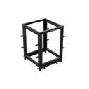 LANBERG Open Rack 15U 600x600-1100 ρυθμιζόμενο μαύρο (OR01-6115-B)