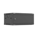 Lanberg 19" Wall-Mount Rack Cabinet 4U 600x450 Black, Metal Door WF01-6404-00B