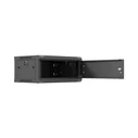 Lanberg 19" Wall-Mount Rack Cabinet 4U 600x450 Black, Metal Door WF01-6404-00B