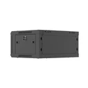 Lanberg 19" Wall-Mount Rack Cabinet 4U 600x450 Black, Metal Door WF01-6404-00B
