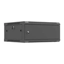 Lanberg 19" επιτοίχια ντουλάπα Rack 4U 600x600 mm μαύρη με μεταλλική πόρτα