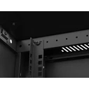 Lanberg 19" επιτοίχια ντουλάπα Rack 4U 600x600 mm μαύρη με μεταλλική πόρτα