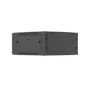 Lanberg 19" επιτοίχια ντουλάπα Rack 4U 600x600 mm μαύρη με μεταλλική πόρτα