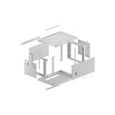 Lanberg 19" τοίχου rack 4U 600x600mm γκρι, μεταλλική πόρτα