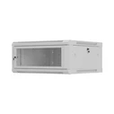 LANBERG τοιχοστατημένη ντουλάπα Rack 19" 4U 600x600 mm γκρι με διάτρητη πόρτα (WF01-6604-23S)