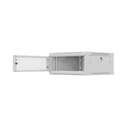 LANBERG τοιχοστατημένη ντουλάπα Rack 19" 4U 600x600 mm γκρι με διάτρητη πόρτα (WF01-6604-23S)