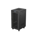 Lanberg 19" 24U Floor-Standing Rack Cabinet 600x800 Black Perforated Front Door LCD V2