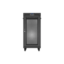Lanberg 19" 24U Floor-Standing Rack Cabinet 600x800 Black Perforated Front Door LCD V2