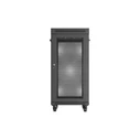 Lanberg 19" 24U Floor-Standing Rack Cabinet 600x800 Black Perforated Front Door LCD V2