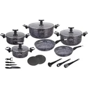 Zilner Marble 19-piece Cookware Set ZL-8821 (Gray)