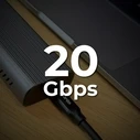 Καλώδιο USB-C Claroc 4K@60Hz, 100W, 20 Gbps, 3 m