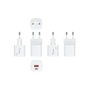 Equip Φορτιστής Τοίχου GaN 20W 2-Port USB-A & USB-C Λευκό (Model 245526)