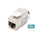 DIGITUS CAT 6A Shielded Tool-Free Keystone Module - 12 pcs (DN-93615-12)