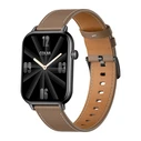 Colmi C28 Smartwatch with Heart Rate / Oximeter (Black + Brown Leather)