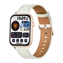 Colmi C28 Smartwatch with Heart Rate Monitor (Gold + White Leather)