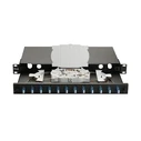 Equip LWL Splice Box 12-Port LC-Duplex OS2 1U complete black