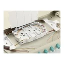Equip 1U 12-Port LC-Duplex OM3 Splice Box, fully equipped, grey