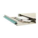Equip 1U 12-Port LC-Duplex OM3 Splice Box, fully equipped, grey