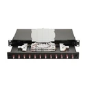 Equip LWL-Splice Box 12-Port LC-Duplex OM4 1U complete, black (SKU 591907, MPN 337204)