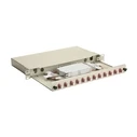 Equip LWL Splice Box 12-Port LC-Duplex OM4 1U complete, gray
