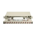 Equip LWL Splice Box 12-Port LC-Duplex OM4 1U complete, gray