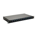 Equip fiber-optic splice box 12-Port SC-Duplex OS2 1U complete black