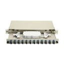 Equip LWL Splice Box 12-Port SC-Duplex OS2 1U complete, gray