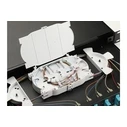 Equip 1U 12-Port SC-Duplex OM3 Fiber Optic Splice Box (black)
