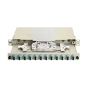 Equip 1U 12-Port SC-Duplex OM3 Fiber Optic Splice Box, Complete (gray)
