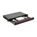 Equip LWL Splice Box 12-Port SC-Duplex OM4 1U complete black
