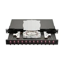 Equip LWL Splice Box 12-Port SC-Duplex OM4 1U complete black
