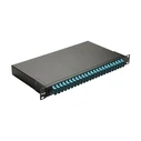 Equip LWL splice box 24‑Port LC‑Duplex OM3 1U complete, black