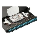 Equip LWL splice box 24‑Port LC‑Duplex OM3 1U complete, black