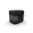 INCA Universal Travel Adapter +USA/EU/UK/AUS, Black, 45W PD (MPN: IPW-45SA, EAN: 8681949016509)