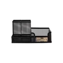 DELI Mesh Desk Organizer, 3-compartment, Black