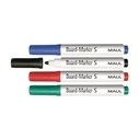 MAUL Whiteboard Marker Set S Finepoint Round Tip 1.5–2.0 mm, 4 pcs