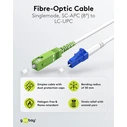 GOOBAY καλώδιο οπτικής ίνας SC-APC σε LC-UPC, Singlemode OS2, 5m, λευκό