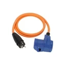 Brennenstuhl Camping / Maritime Adapter Cable IP44, 1.5 m — Schuko plug to angled CEE coupling (16 A, H07RN-F 3G2.5), MPN 1132910325