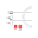 Verbatim USB σε Type-C / Lightning Καλώδιο 1m Λευκό