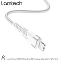 Καλώδιο Lightning Lamtech HQ UNBREAKABLE Type-C to Lightning WHITE 1M