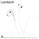 Handsfree Ακουστικά Lamtech TYPE-C with MICROPHONE White