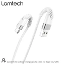 Καλώδιo USB Lamtech Type-C V2,0 HIGH QUALITY UNBREAKABLE SILVER 2M