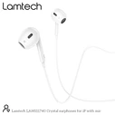 Handsfree Ακουστικά Lamtech Lightning With Microphone WHITE