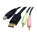 Καλώδιο KVM StarTech 1.8m 4-in-1 USB DisplayPort