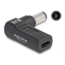 Αντάπτορας Τροφοδοσίας Delock 60008, USB-C σε Dell 7.4x5mm, 90°, μαύρος