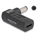 Αντάπτορας Τροφοδοσίας Delock 60010, USB-C σε 5.5x2.1mm, 90°, μαύρος