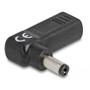 Αντάπτορας Τροφοδοσίας Delock 60010, USB-C σε 5.5x2.1mm, 90°, μαύρος